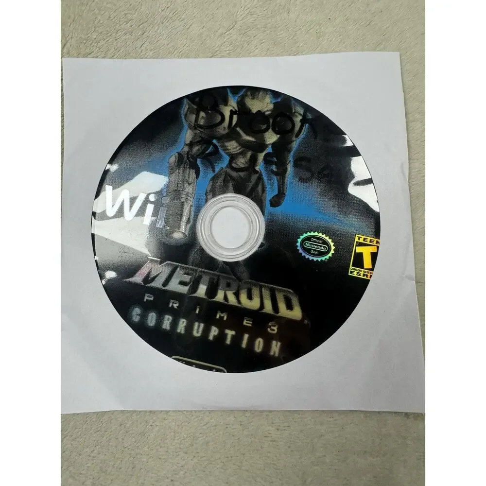 Metroid Prime Corruption Nintendo Wii Disc Only Tested Authentic
